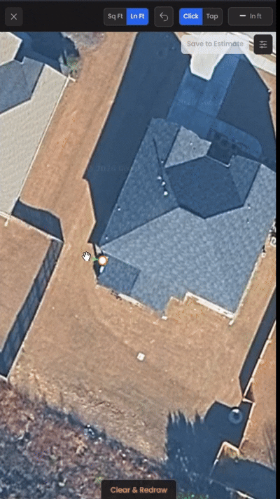 Ryno Map Pro measuring a fence line from aerial imagery