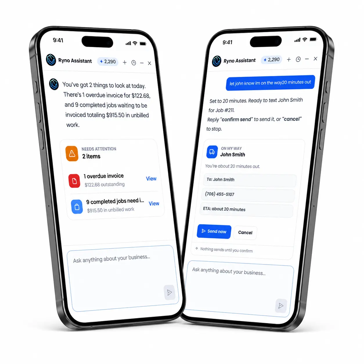 AI assistant tool showing what needs attention