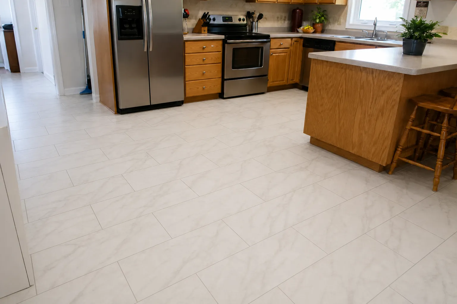 AI-visualized finished flooring project